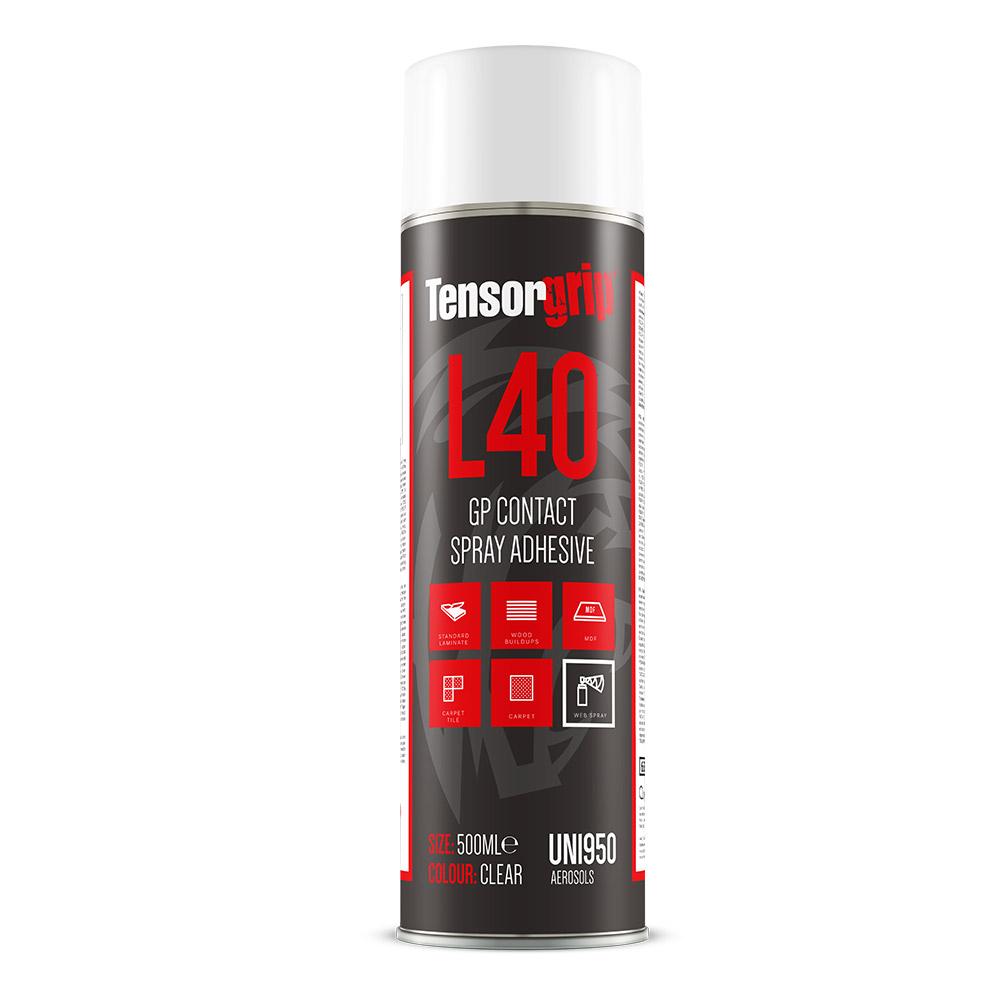 L40 spray adhesive front on