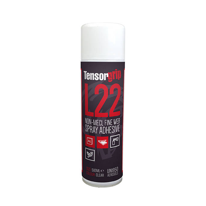 L22 spray adhesive front on
