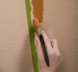 Step 6: Apply a coat of paint along the edge of the tape