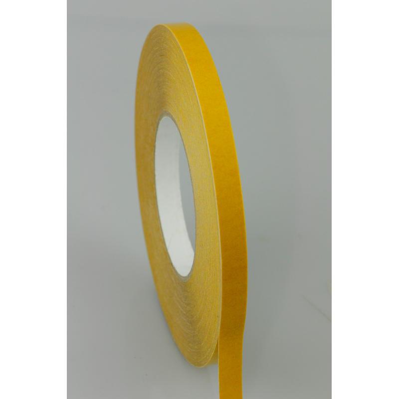 12mm x 50 Metres Double Sided PVC Tape with Solvent Acrylic Adhesive - liner