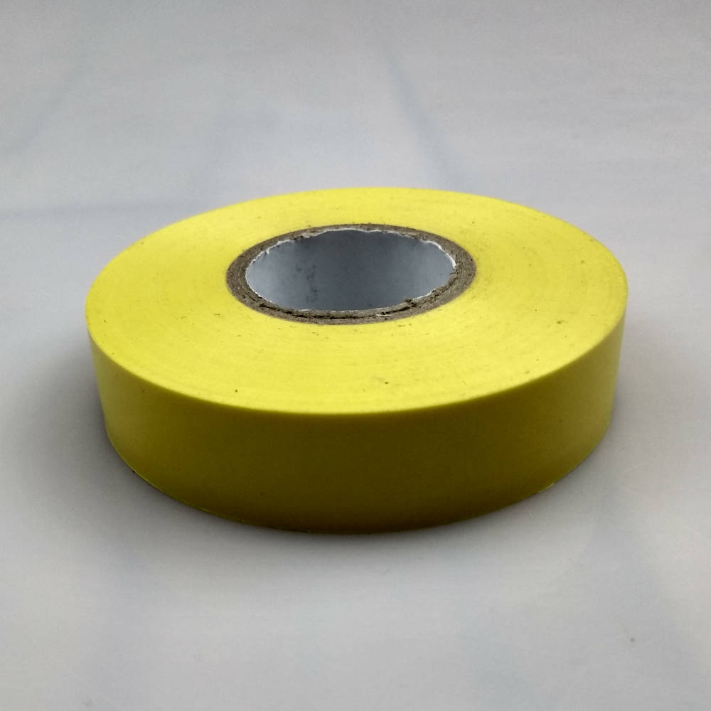 Yellow PVC Electrical Tape flat down