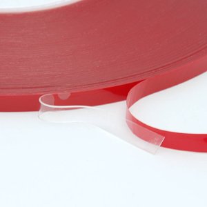 6mm x 0.5mm x 33 Metres Foamed Clear Structural Acrylic Gel Tape With Red Liner 4 PSA4050 6MM IMAGE3 1