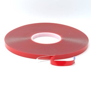 12mm x 2mm x 16.5 Metres Foamed Clear Structural Acrylic Gel Tape With Red Liner