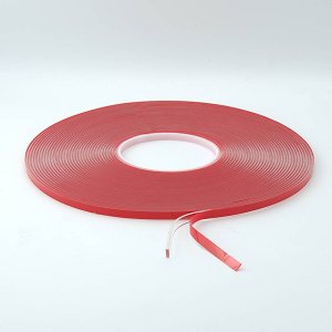 6mm x 2mm x 16.5 Metres Foamed Clear Structural Acrylic Gel Tape With Red Liner