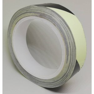 25mm x 10 Metre Photoluminescent Glow in the Dark - Hazard Stripe