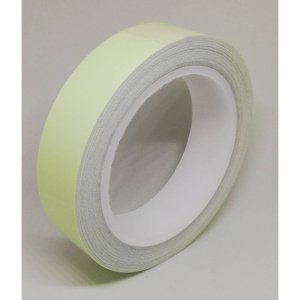 25mm x 10 Metre Photoluminescent Glow in The Dark - Plain Yellow