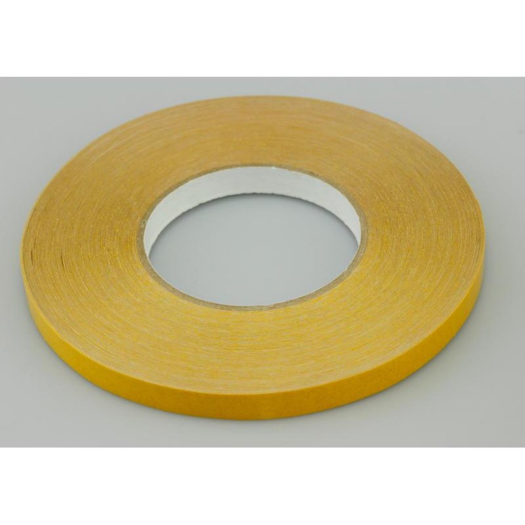 12mm x 50 Metres Double Sided PVC Tape with Solvent Acrylic Adhesive