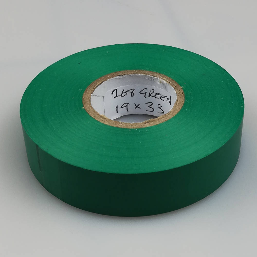 dav 19mm x 33 metres pvc electrical tape green 2