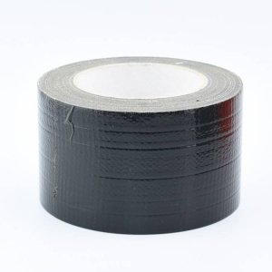 75mm x 50 metre coloured waterproof cloth tape black