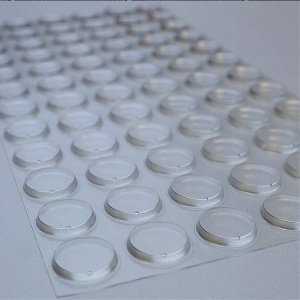 1 Sheet of 72, 19.7mm x 3mm Cylindrical Stick on Feet 3 EZ105 clear 1