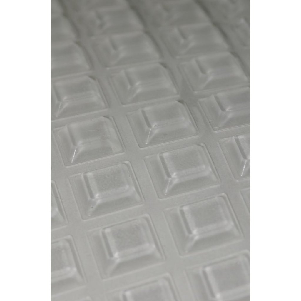 1 Sheet of 242, 12.7mm x 3.1mm Square Stick-on-Feet