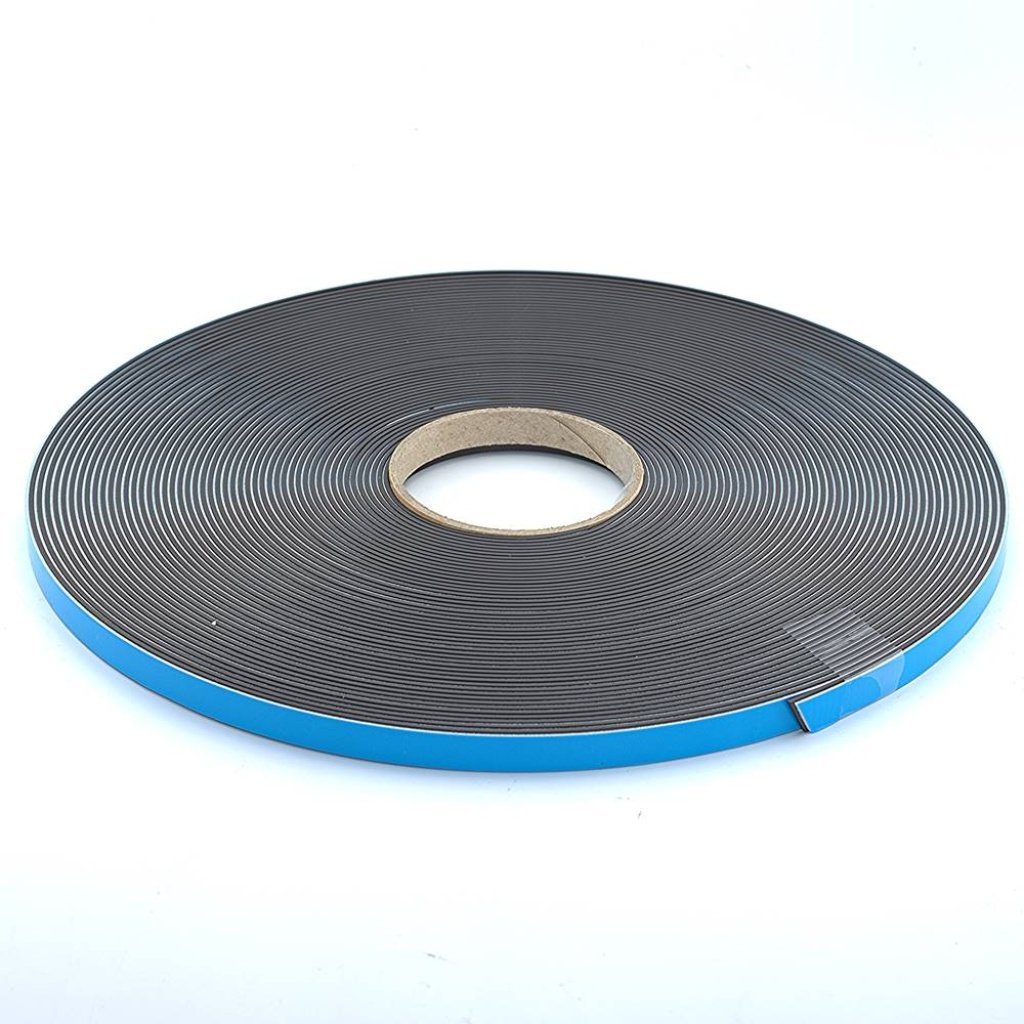 12.7mm x 30 Metre Magnetic Tape with White Foamed Adhesive Backing