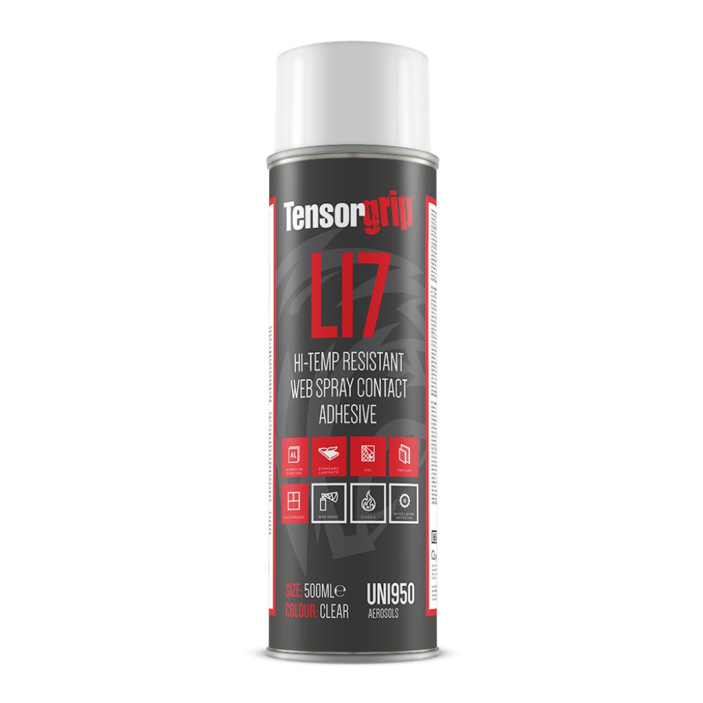 L17 Hi Temperature Resistant Web Contact Spray Adhesive / Glue - Class A2 Fire Rated 500ml