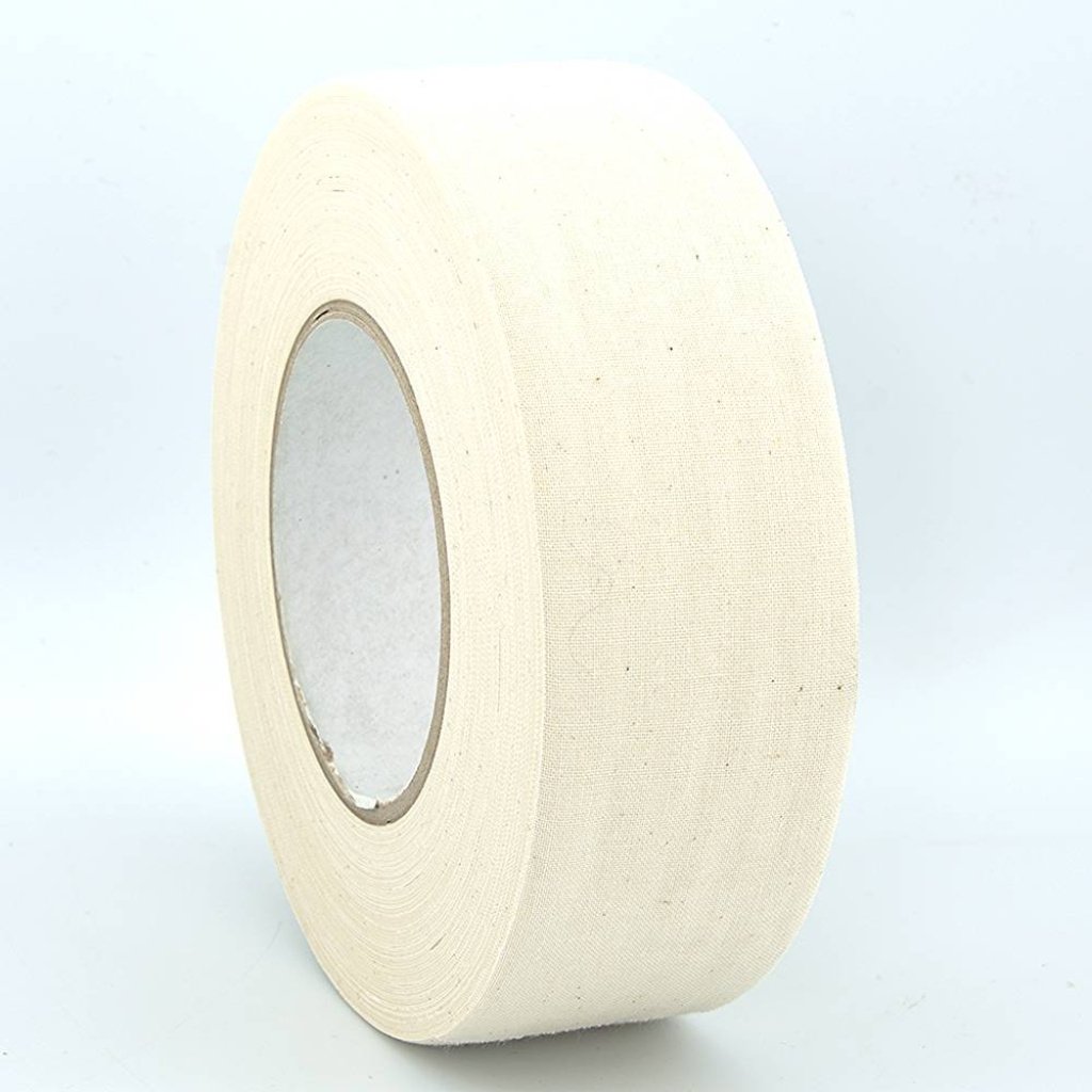 50mm x 50 Metre White Unbleached Cloth Canvas Tape