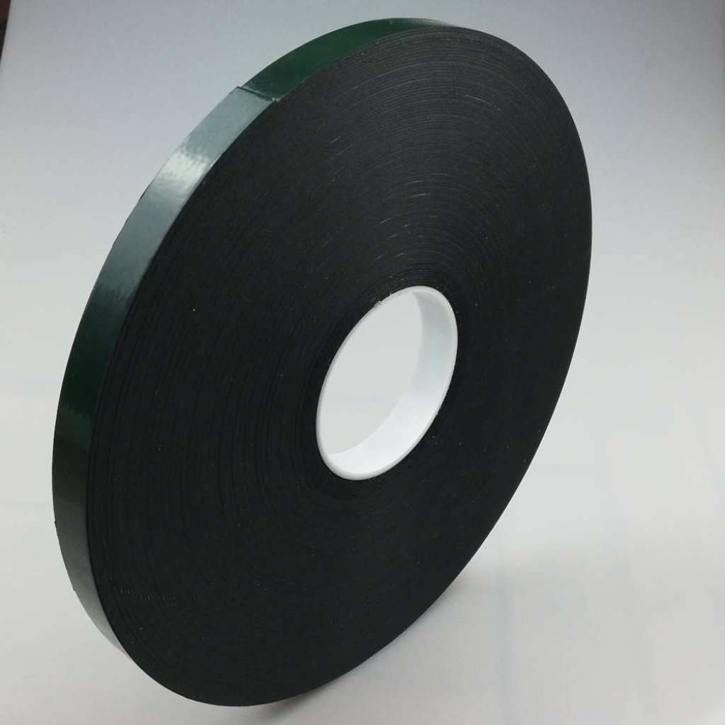 19mm x 1mm x 50 Metre Black Double Sided Polyethylene Foam Tape
