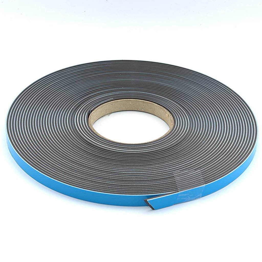 12.7mm x 15 Metre Magnetic Tape with White Foamed Adhesive Backing
