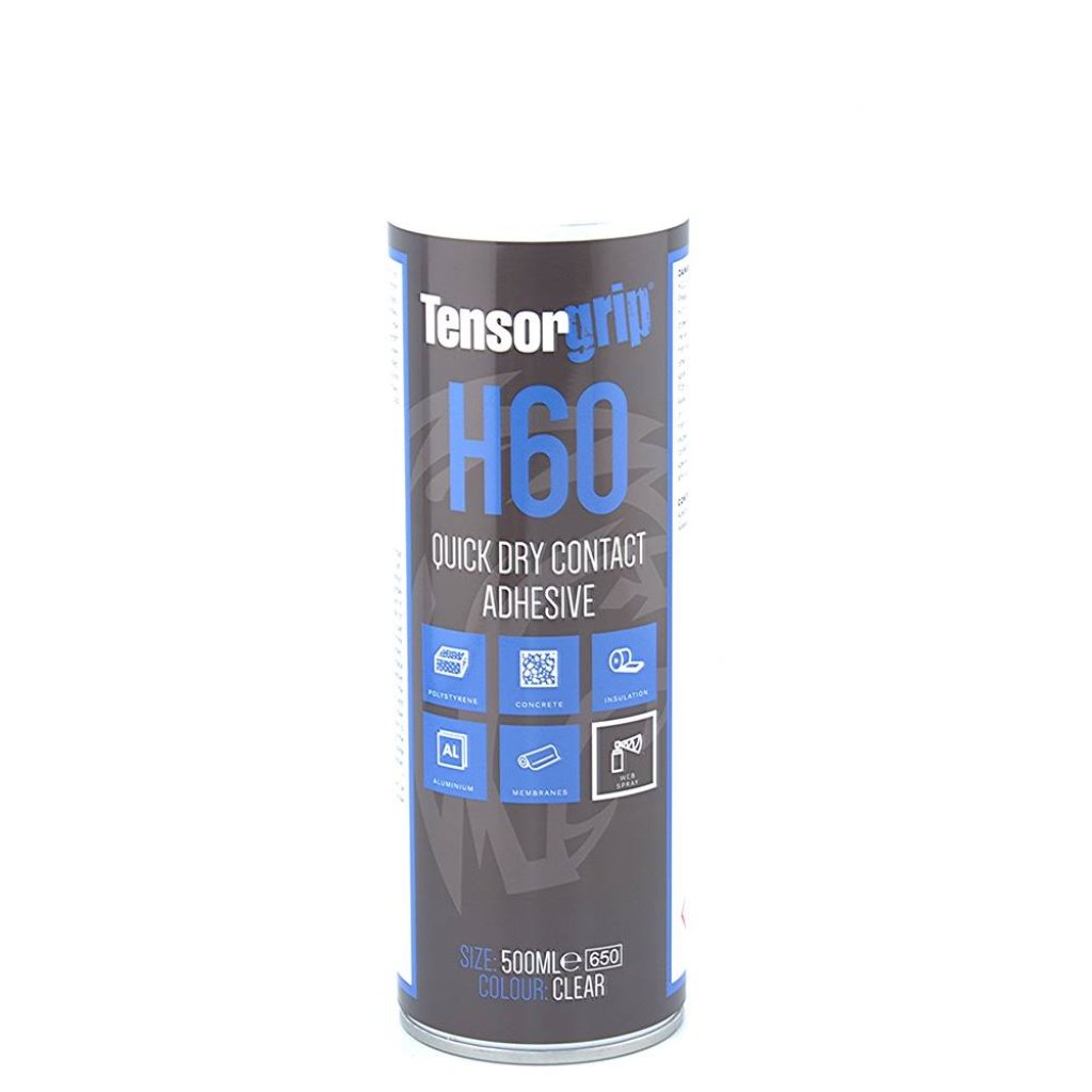 H60A Quick Dry Polystyrene Spray Adhesive / Glue / Aerosol / 500ml