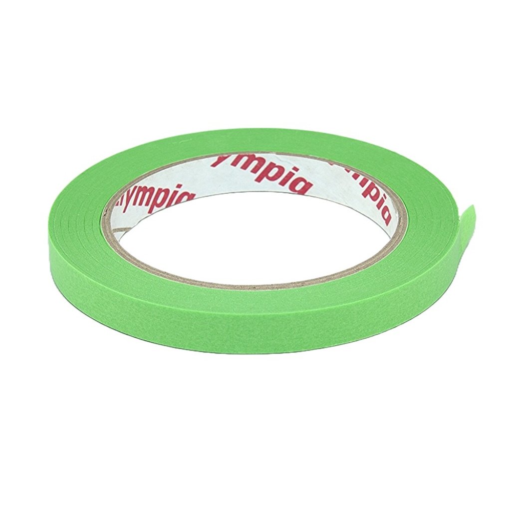 12mm x 50 Metre Green Fine Line Paper Masking Decorators Tape